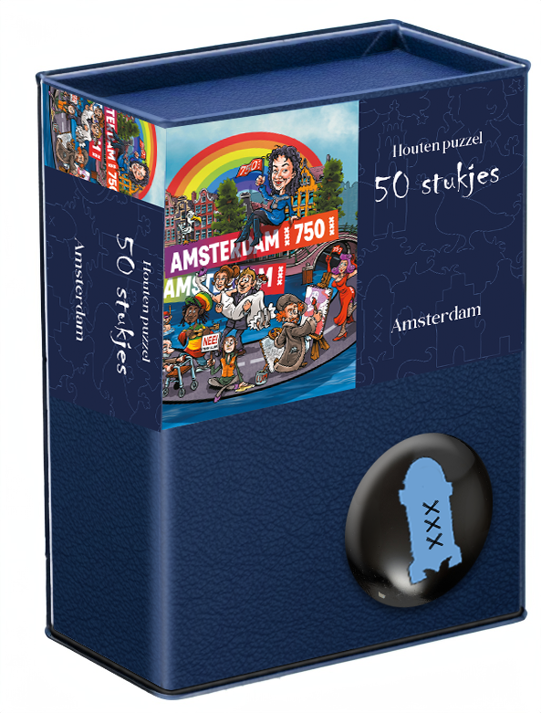 Houten Puzzel Amsterdam 750 Jaar – 50 Stukjes